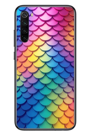 Redmi Note 8 Uyumlu Gökkuşağı Renkleri Baskılı Silikon Kılıf