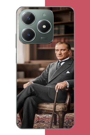 Realme C61 Uyumlu Atatürk6 Baskılı Silikon Kılıf