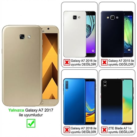 Samsung Galaxy A7 2017 Uyumlu Sevimli Tatlı Ayı Baskılı Silikon Kılıf