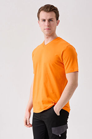 Galanthus V Yaka T-Shirt - Nefes Alabilir, Rahat ve Şık Tasarım