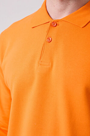 Galanthus Polo Sweat Erkek Uzun Kollu Pamuklu Sweatshirt İş ve Günlük Kullanım İçin