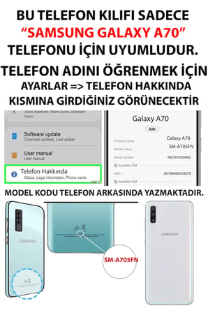 Samsung Galaxy A70 Uyumlu Merhaba Ördek Baskılı Silikon Kılıf