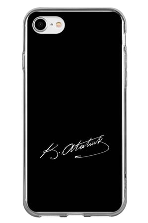 iPhone 7-8-SE 2020 Uyumlu Atanın İzi İmza Baskılı Silikon Kılıf