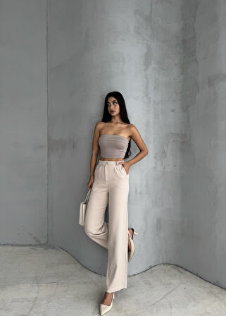 Kadın Palazzo Pantolon Oversize  Kesim