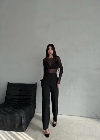 Kadın Palazzo Pantolon Oversize  Kesim