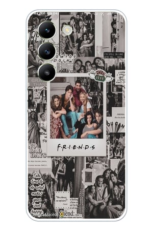 Vivo V30 Lite Uyumlu Friends Nostalji Tasarımlı Tasarımlı Baskılı Silikon Kılıf