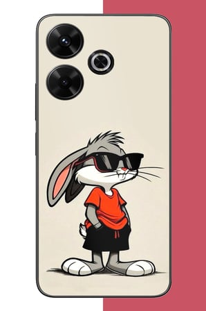 Redmi 13 Uyumlu bagsbuny 1 Baskılı Silikon Kılıf