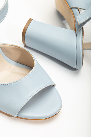 Lovisa Topuklu Bebe Mavisi Cilt Kadın Ayakkabı