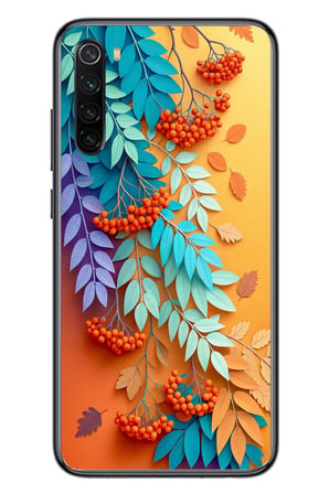 Redmi Note 8 Uyumlu Pastoral Çicekler Baskılı Silikon Kılıf