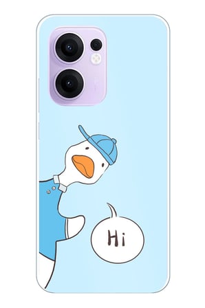 OPPO Reno 13F Uyumlu Merhaba Ördek Baskılı Silikon Kılıf
