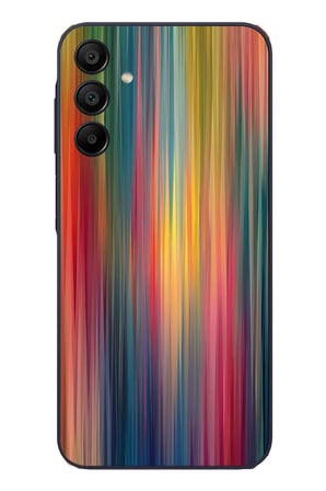 Samsung Galaxy A15 Uyumlu Gökkuşağı Karışımı Baskılı Silikon Kılıf