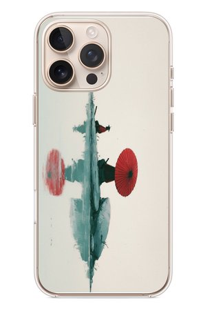 İphone 16 Pro Max Uyumlu Japon Şemsiyesi Baskılı Silikon Kılıf