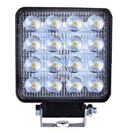16 Ledli Off Road Çalışma Ve Sis Farı Lambası 12 / 24 Volt