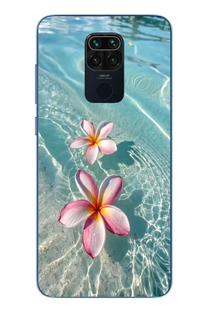 Redmi Note 9 Uyumlu Denizde Çiçekler Baskılı Silikon Kılıf