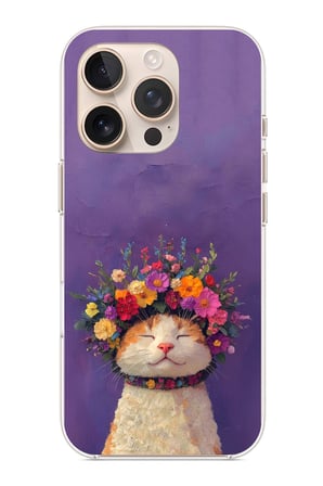 iPhone 16 PRO MAX Uyumlu Frida Catlo kedi Baskılı Silikon Kılıf