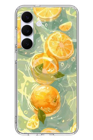 Samsung Galaxy S25 FE Uyumlu Limonlar Pastel Baskılı Silikon Kılıf