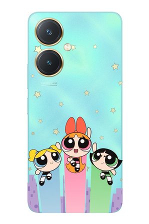 Vivo Y27 Uyumlu Powerpuff Girls Tasarımlı Baskılı Silikon Kılıf