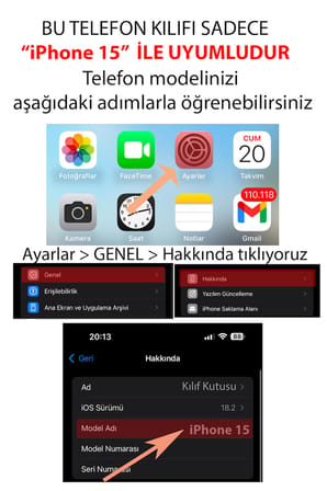 iPhone 15 Uyumlu Romantik Sevimli Ayıcık Baskılı Silikon Kılıf