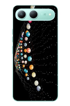 Tecno Spark 40 5G Uyumlu Gezegenlerin Dansı Baskılı Silikon Kılıf
