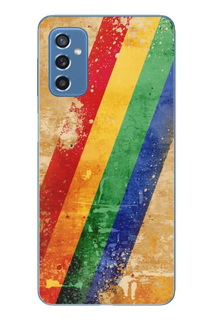 Samsung Galaxy M52 Uyumlu Yan Gökkuşağı Baskılı Silikon Kılıf