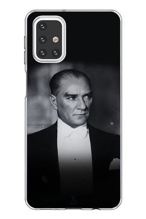 Samsung Galaxy M31s Uyumlu Zarafet ve Asalet: Atatürk Smokinli Baskılı Silikon Kılıf