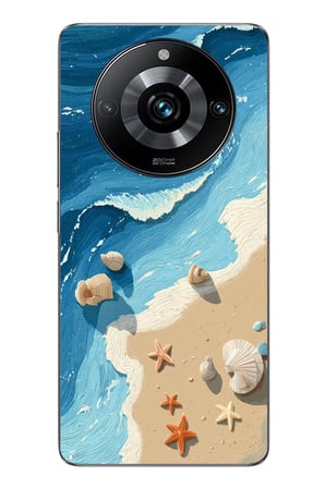 Realme 11 Pro Uyumlu Deniz Yıldızı Tatilde Baskılı Silikon Kılıf