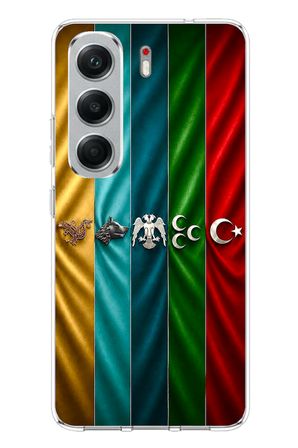 Tecno Camon 40 Uyumlu Tarihi Türk Devletleri Bayrakları Baskılı Silikon Kılıf