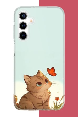 Samsung Galaxy A35 Uyumlu minik kedi Baskılı Silikon Kılıf