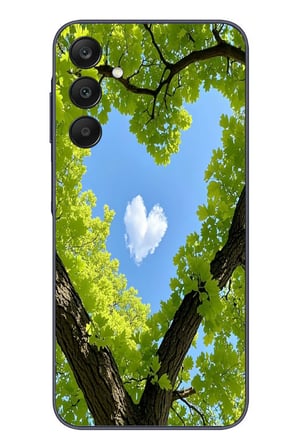 Samsung Galaxy A25 Uyumlu Kalpli Ağaç Baskılı Silikon Kılıf