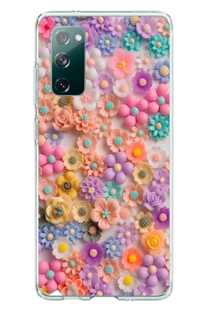 Samsung Galaxy S20 FE Uyumlu Çiçek Bükleleri Baskılı Silikon Kılıf