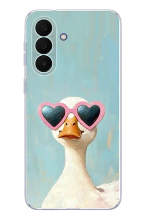Samsung Galaxy A27 Uyumlu Yağlı Boya Pop-Art Ördek Baskılı Silikon Kılıf