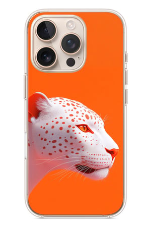 İphone 16 Pro Uyumlu Turuncu Kaplan Baskılı Silikon Kılıf