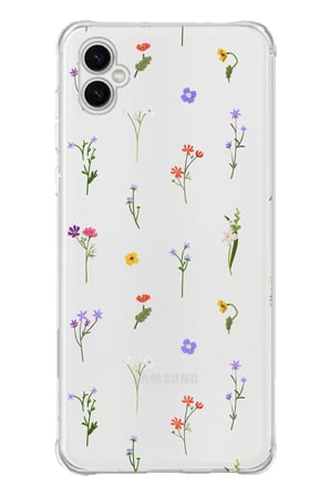 Samsung Galaxy A04 Uyumlu Minik Kır Çiçekleri Baskılı Silikon Kılıf