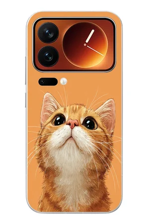 Xiaomi 17 Pro Max Uyumlu Masum Kedi Baskılı Silikon Kılıf