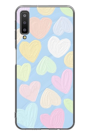 Samsung Galaxy A7 2018 Uyumlu Kalpler Baskılı Silikon Kılıf