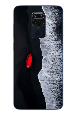 Redmi Note 9 Uyumlu Kırmızı Tekne Yalnız Baskılı Silikon Kılıf