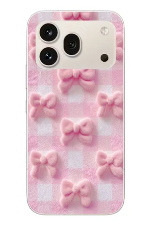 Honor 600 Pro Uyumlu Pembe Kurdeleler Baskılı Silikon Kılıf