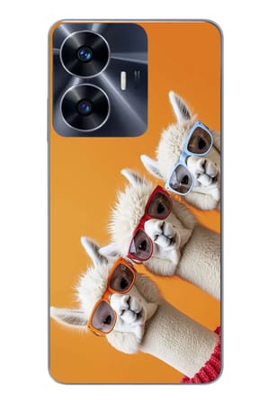 Realme C55 Uyumlu Lamalar Baskılı Silikon Kılıf