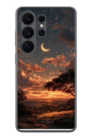 Samsung Galaxy S26 Ultra Uyumlu Ay Gecesi Baskılı Silikon Kılıf