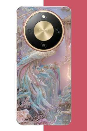 Honor Magic 8 Lite Uyumlu kristal kuğu Baskılı Silikon Kılıf