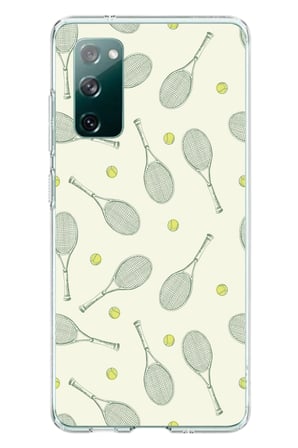Samsung Galaxy S20 FE Uyumlu Tenis Raketleri Baskılı Silikon Kılıf