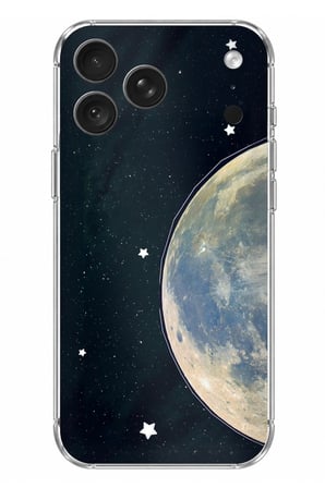 iPhone 18 PRO Uyumlu Minimalist Galaksi Yıldızlı Gece Baskılı Silikon Kılıf