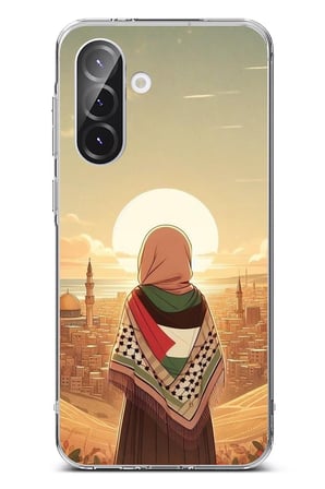 Samsung Galaxy A56 Uyumlu Filistine Özgürlük Kız Baskılı Silikon Kılıf