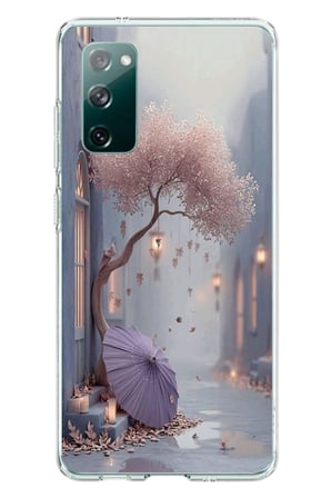 Samsung Galaxy S20 FE Uyumlu Mor Lamba Altı Baskılı Silikon Kılıf