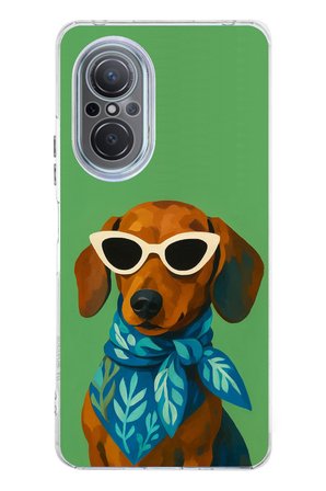 Huawei Nova 9 Se Uyumlu Cool Dachshund Köpek Baskılı Silikon Kılıf