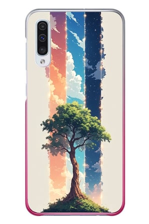 Samsung Galaxy A50 Uyumlu Yalnız Ağaç Dört Mevsim Baskılı Silikon Kılıf