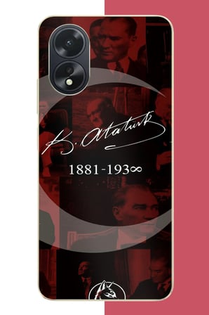 Oppo A38 Uyumlu Atatürk İmza Baskılı Silikon Kılıf