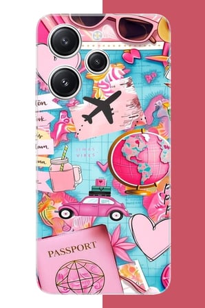 Redmi 12 Uyumlu Travel Kolaj Baskılı Silikon Kılıf