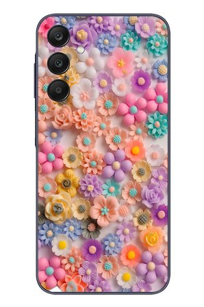 Samsung Galaxy A25 Uyumlu Çiçek Bükleleri Baskılı Silikon Kılıf