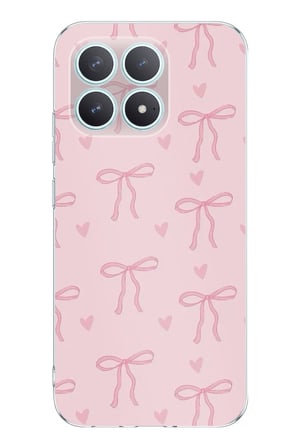 POCO F8 PRO Uyumlu Pembe Kalpli Fiyonklar Baskılı Silikon Kılıf